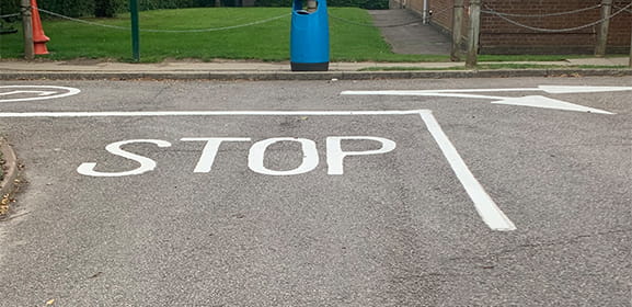 Road marking in South Norwood